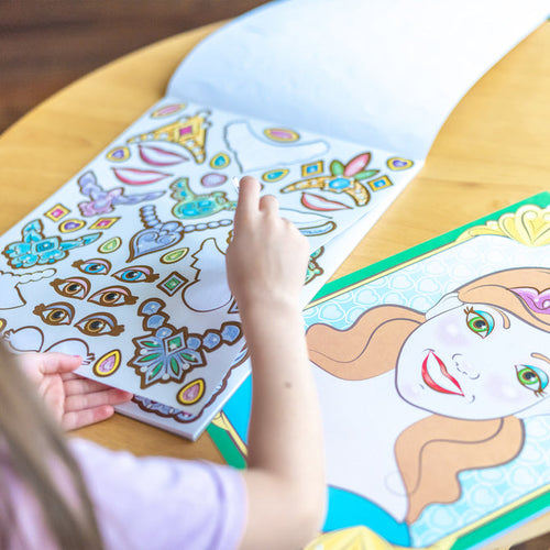 Melissa & Doug Make-a-Face Sticker Pad - Sparkling Princesses