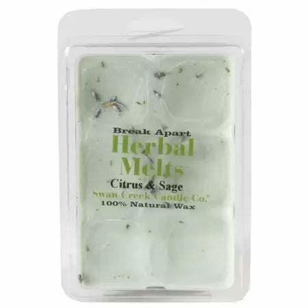 Swan Creek Candle Break-Apart Drizzle Melt Citrus And Sage Green