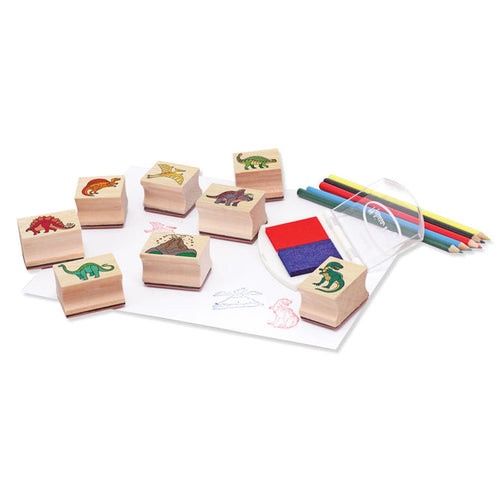 Melissa & Doug Wooden Stamp Set - Dinosaurs