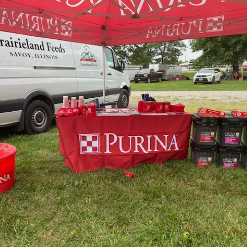 A Purina table at an event