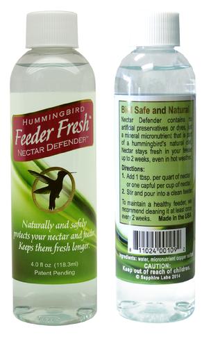Sapphire Labs Hummingbird Feeder Fresh Nectar Defender