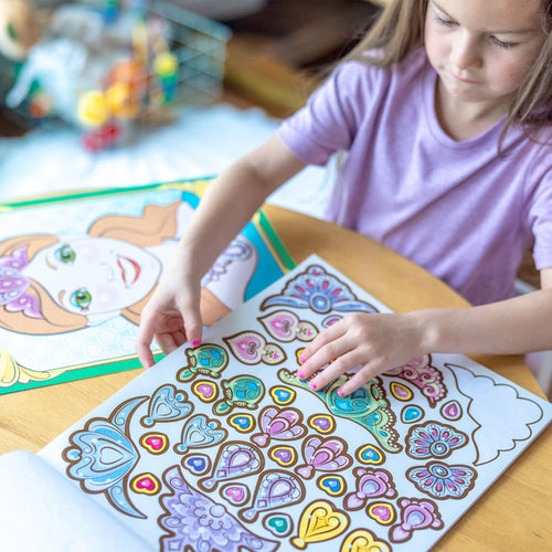 Melissa & Doug Make-a-Face Sticker Pad - Sparkling Princesses