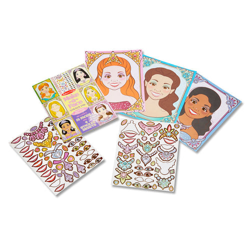 Melissa & Doug Make-a-Face Sticker Pad - Sparkling Princesses