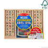 Melissa & Doug Deluxe Wooden Stamp Set - ABCs 123s