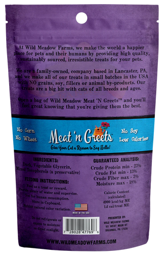 Wild Meadow Meat 'N Greets Duck Cat Treats