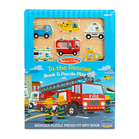 Melissa & Doug Book & Puzzle Play Set: To the Rescue