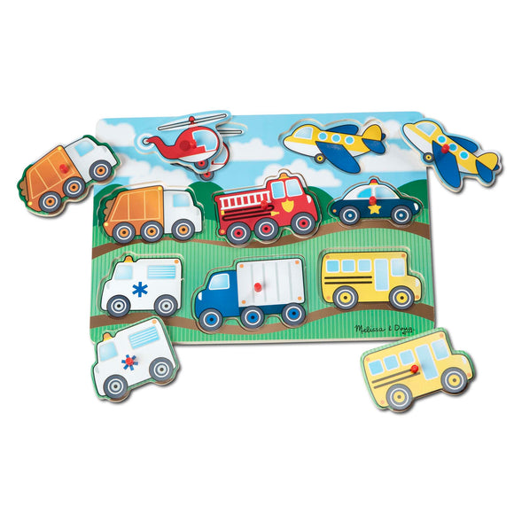 Melissa & Doug Vehicles Peg Puzzle