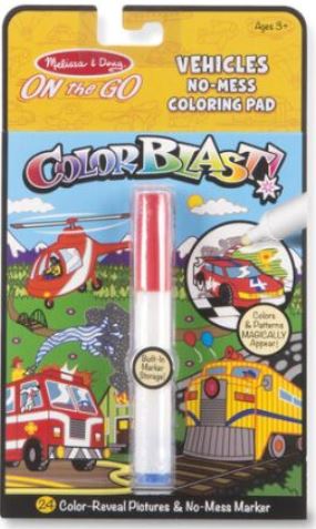 Melissa & Doug On the Go ColorBlast No-Mess Coloring Pad - Vehicles