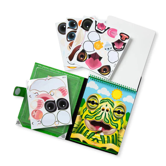 Melissa & Doug Make-a-Face – Pets Reusable Sticker Pad – On the Go Travel Activity