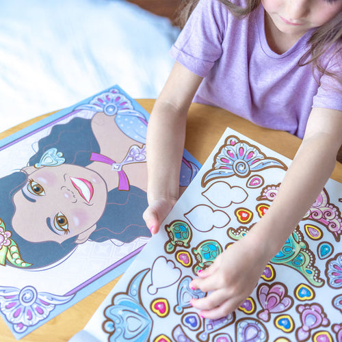 Melissa & Doug Make-a-Face Sticker Pad - Sparkling Princesses