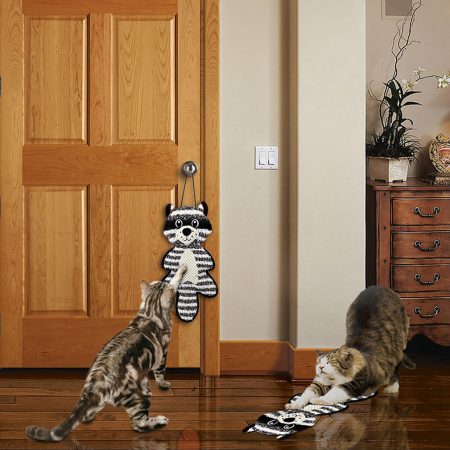 OurPets Snag-ables TM Door or Floor Cat Scratcher – Raccoon