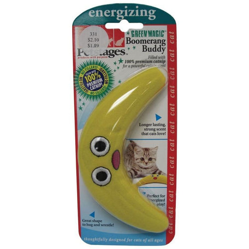 PETSTAGES GREEN MAGIC BOOMERANG BUDDY