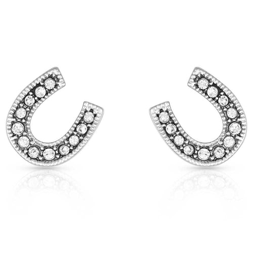 Montana Silversmiths Pink Ice Stuck on Luck Earrings