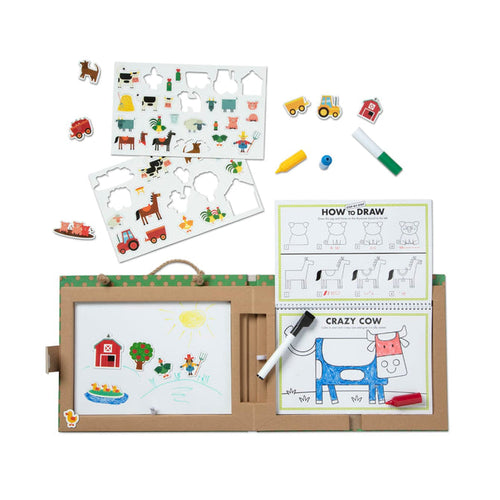 Melissa & Doug Natural Play: Play, Draw, Create Reusable Drawing & Magnet Kit