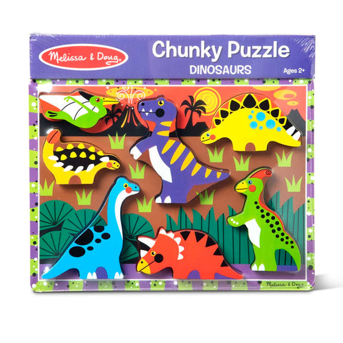 Melissa & Doug Dinosaurs Chunky Puzzle - 7 Pieces