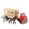 Melissa & Doug Horse Carrier Wooden Vehicles Play Set