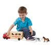 Melissa & Doug Horse Carrier Wooden Vehicles Play Set