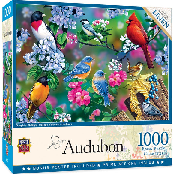 MasterPieces Audubon Songbird Collage 1000 Piece Puzzle