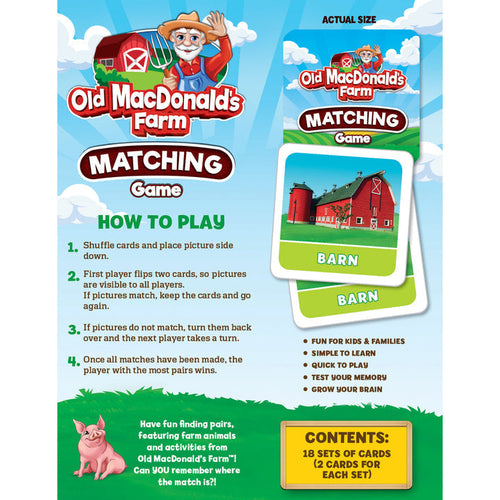 MasterPieces Old MacDonald's Farm Matching Game