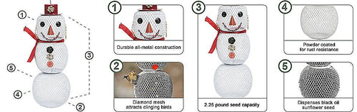 Perky-Pet® Snow Woman Wild Bird Feeder