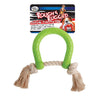 Four Paws Rough & Rugged Horseshoe Dog Toy with Rope