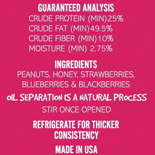 SodaPup Dogtastic Gourmet Peanut Butter For Dogs - Berries & Honey Flavor