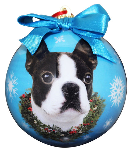 E & S Pets Boston Terrier Ornaments, Christmas Ball
