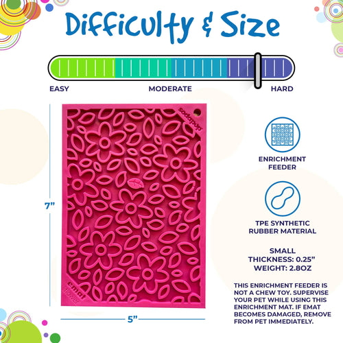 SodaPup Flower Power Design eMat Enrichment Lick Mat
