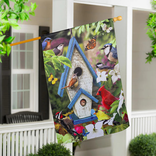 Evergreen Summer Song Suede House Flag