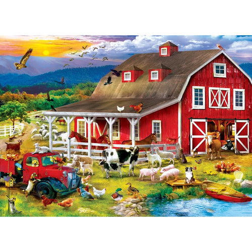 MasterPieces Farm & Country - Barnyard Crowd 1000 Piece Jigsaw Puzzle