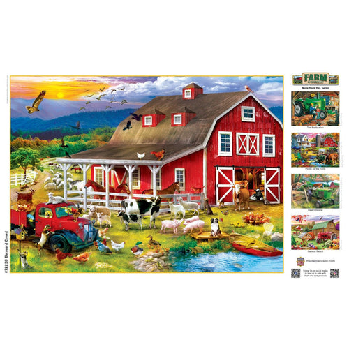 MasterPieces Farm & Country - Barnyard Crowd 1000 Piece Jigsaw Puzzle