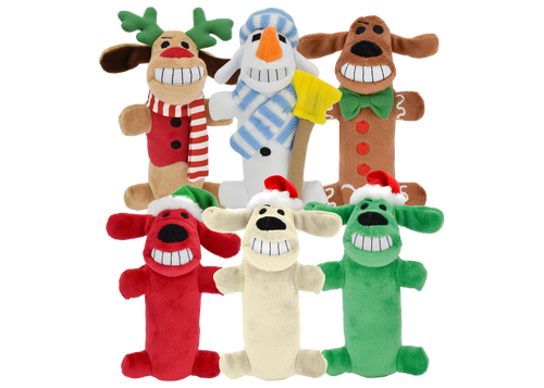 Multipet Loofa® Christmas Assortment Dog Toy