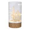 Gift Essentials Wooden Deer Scene 6 inch LED Cylinder
