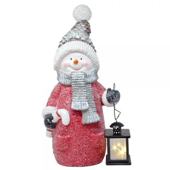 Gift Essentials Snowman Door Greeter with LED Lantern