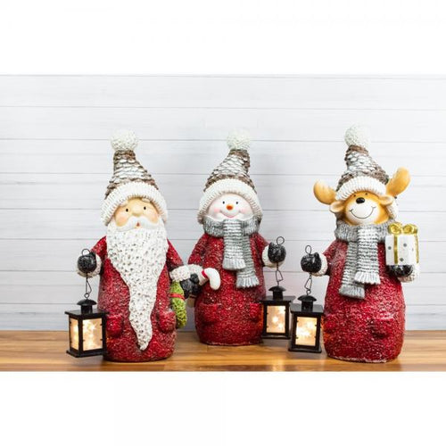 Gift Essentials Snowman Door Greeter with LED Lantern