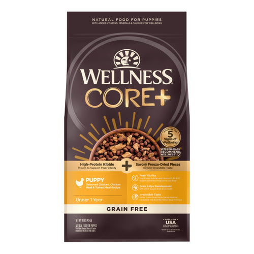 Wellness CORE+ Grain Free Puppy Deboned Chicken & Turkey with Freeze Fried Turkey Recipe