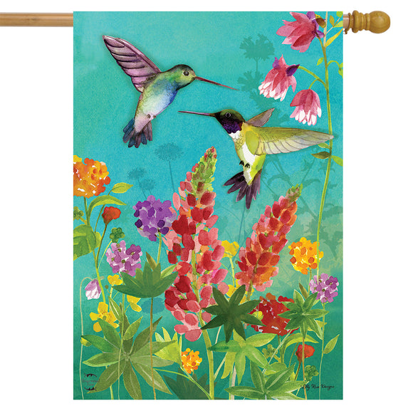 Briarwood Lane Hummingbird Greeting Spring House Flag