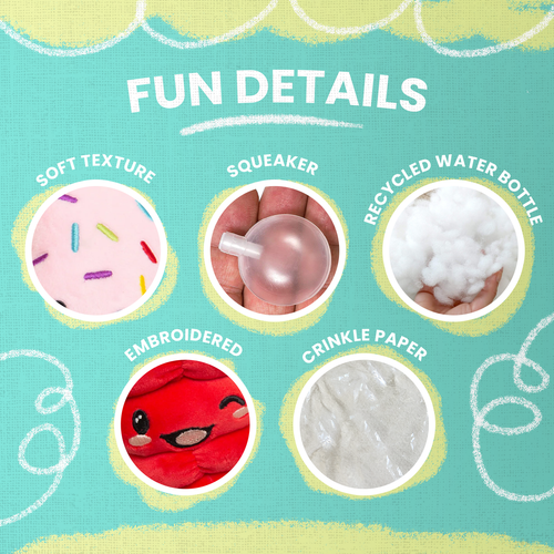 Snugarooz Poptart & Raspberry Dog Toy