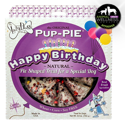 The Lazy Dog The Original Pup-PIE® Happy Birthday for a Special Dog - Pie Shaped Treat for Dogs!