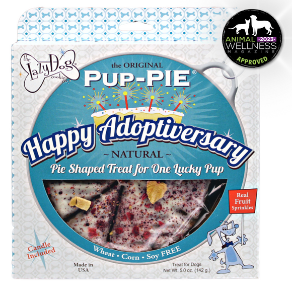 The Lazy Dog The Original Pup-PIE® Happy Adoptiversary - Pie Shaped Treat for Dogs!