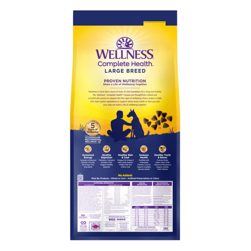 Wellness Complete Health Grained Large Breed Chicken & Rice Dry Dog Food