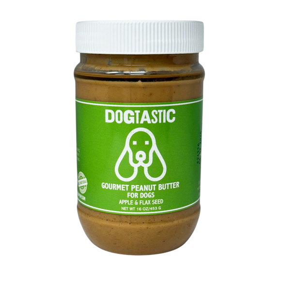 SodaPup Dogtastic Gourmet Peanut Butter for Dogs - Apple & Flax Flavor