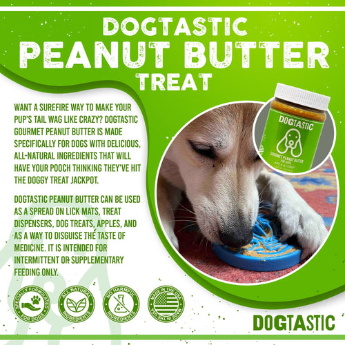 SodaPup Dogtastic Gourmet Peanut Butter for Dogs - Apple & Flax Flavor