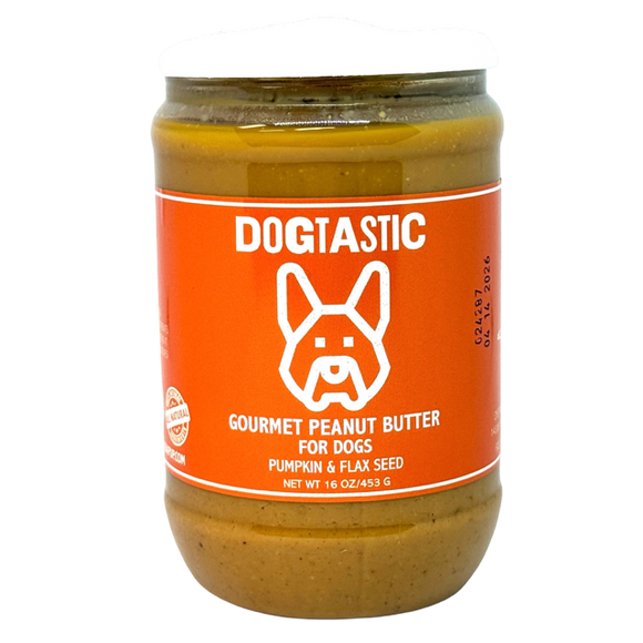 SodaPup Dogtastic Gourmet Peanut Butter for Dogs - Pumpkin & Flax Seed Flavor
