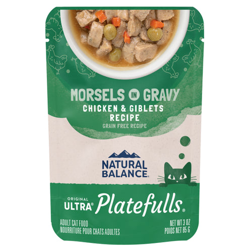 Natural Balance Platefulls Chicken & Giblets Recipe Morsels in Gravy Wet Cat Food