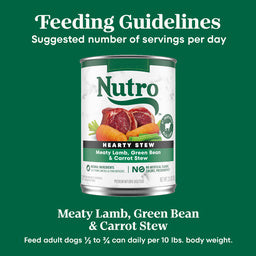Nutro Hearty Stew Grain Free Meaty Lamb, Green Bean & Carrot Stew Adult Canned Dog Food