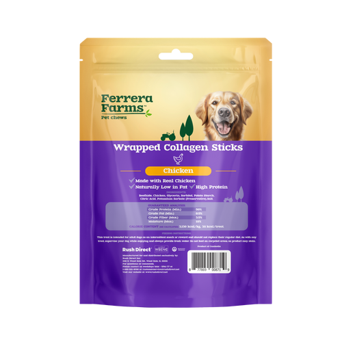 Ferrera Farms Collagen Wrapped with Chicken Dog Treats