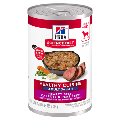 Hill's Science Diet Adult 7+ Healthy Cuisine Braised Beef, Carrots & Peas Stew Dog Food
