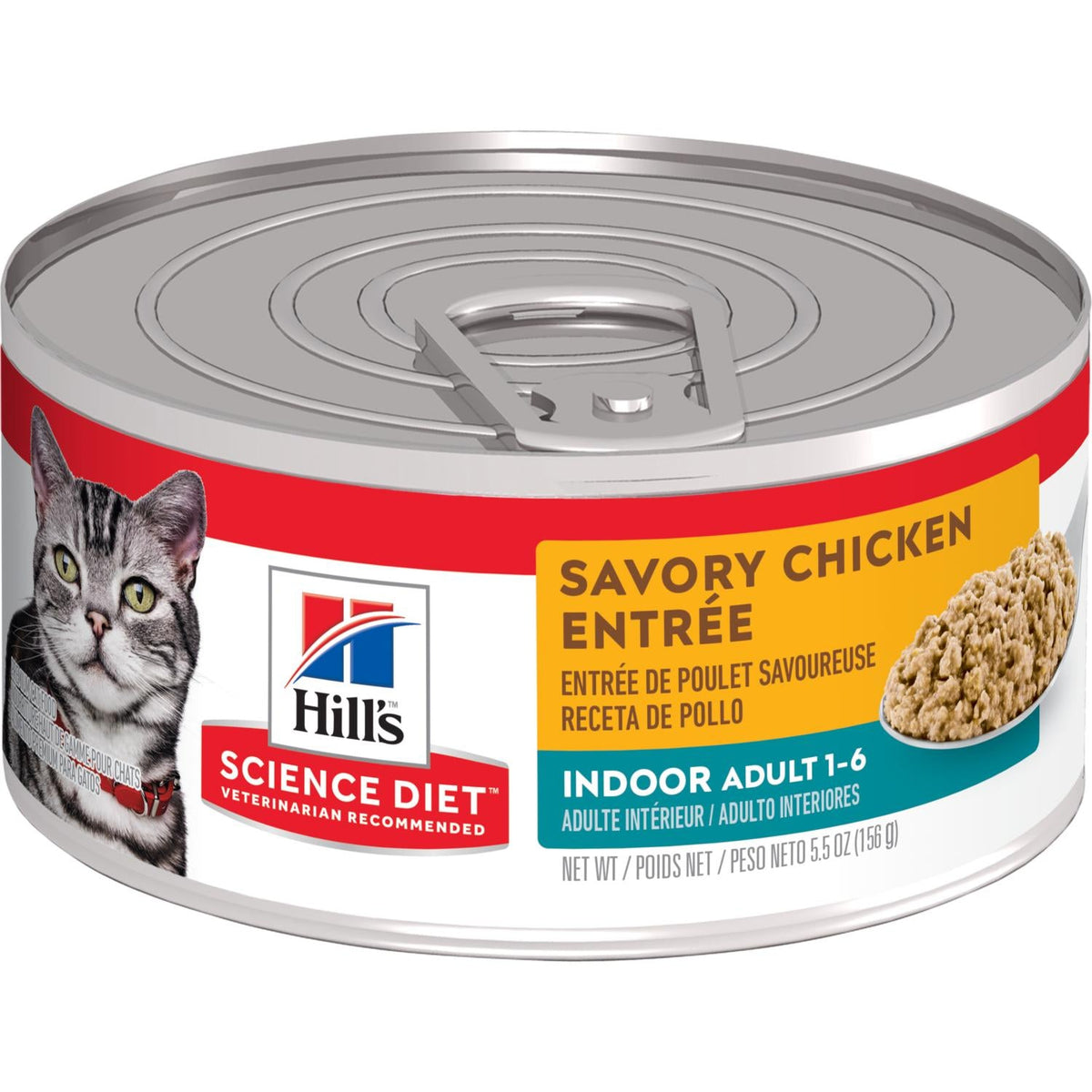 Science Feed Hill's® Science Diet® Adult Indoor Savory Chicken Entrée cat food ...