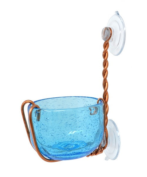 Songbird Essentials Copper Bluebird Mealworm Window Feeder